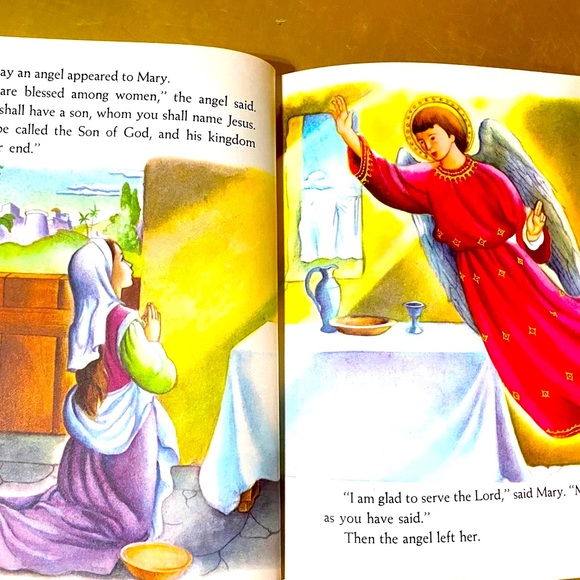 CHRISTMAS VTG 60’s A LITTLE GOLDEN BOOK THE CHRISTMAS STORY HARDCOVER #158 - Picture 3 of 15